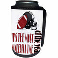 3dRose RinaPiro Sport Sayings - Its the most wonderful time of the year. Football. - Can Cooler Bottle Wrap (cc_282844)
