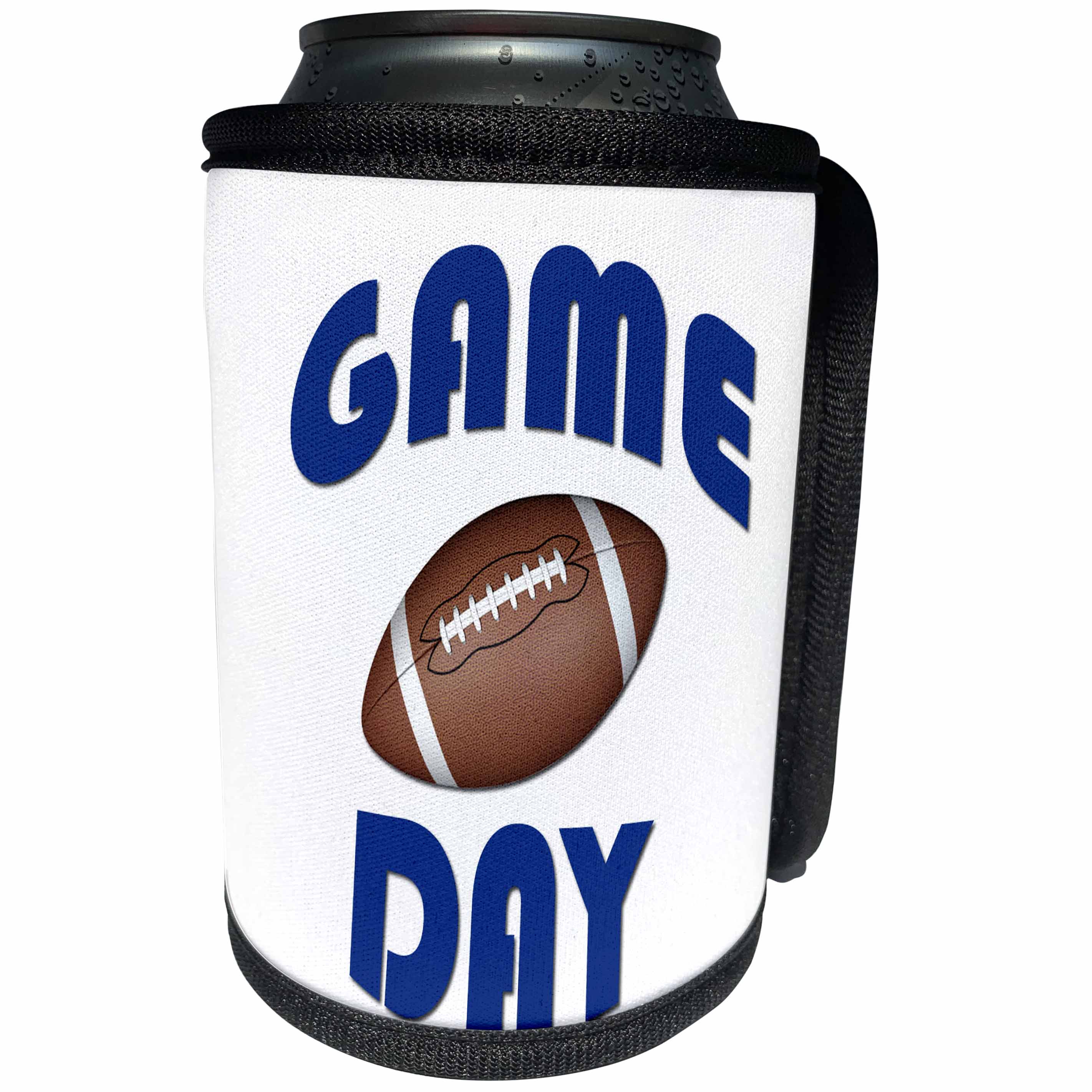 3dRose RinaPiro Sport Sayings - Game day. Football. - Can Cooler Bottle Wrap (cc_282845)