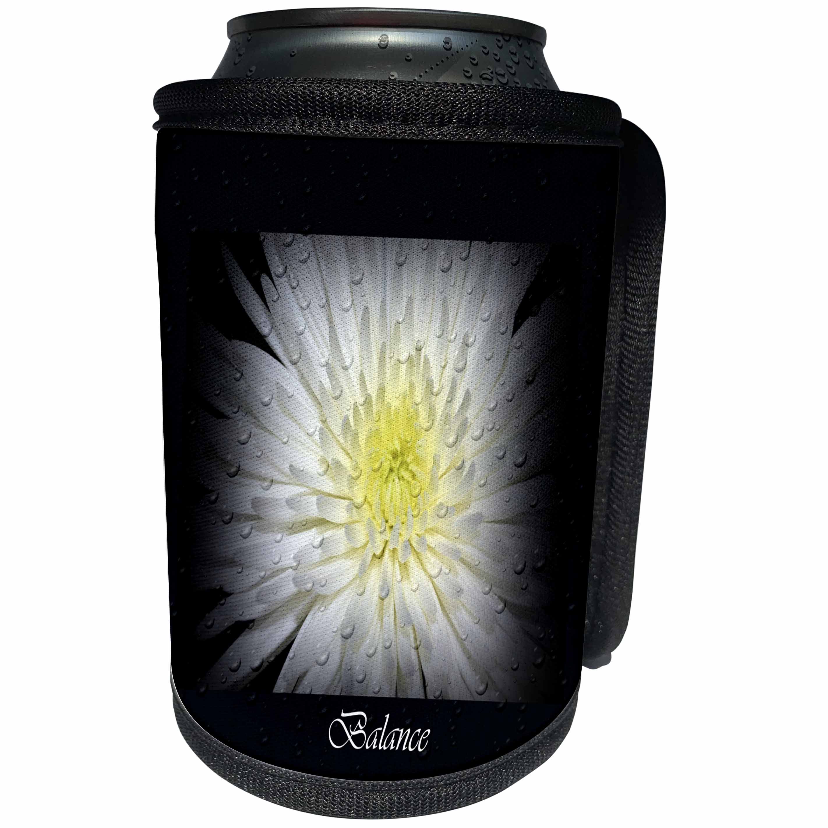 3dRose WhiteOak Photography Inspirational Floral Prints - Balance Inspirational quote - Can Cooler Bottle Wrap (cc_28305)