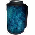 3dRose Anne Marie Baugh - Patterns - Pretty Blue Grunge Mandela Pattern - Can Cooler Bottle Wrap (cc_283062)
