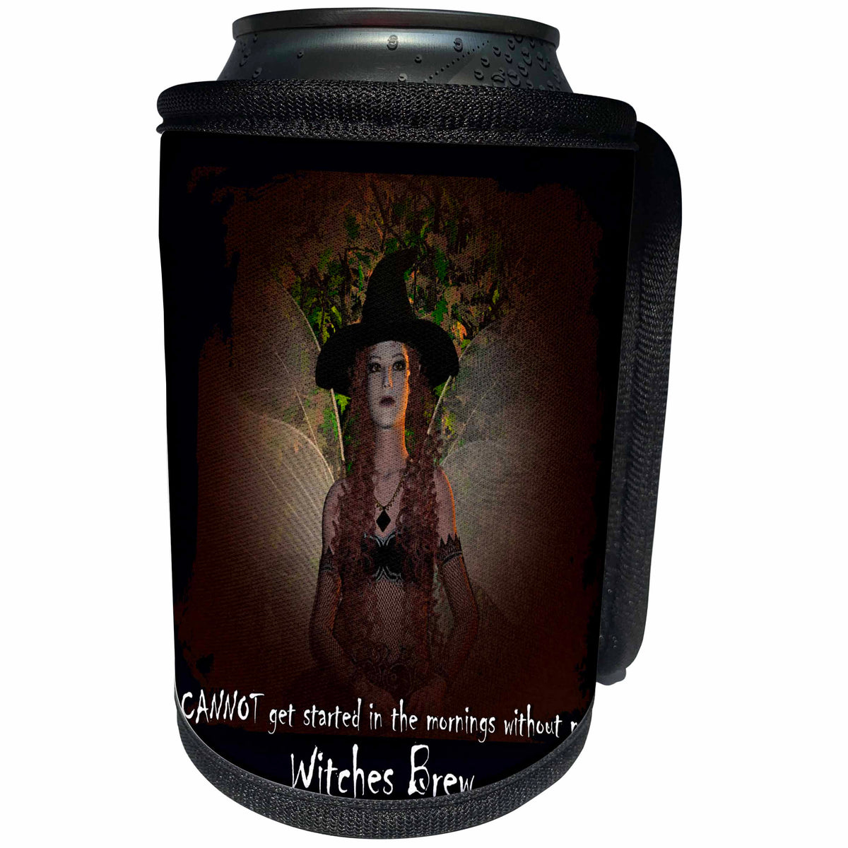 3dRose WhiteOak Art Designs Halloween - Witches Brew Halloween Design Witch - Can Cooler Bottle Wrap (cc_28307)