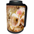 3dRose Anne Marie Baugh - Collage - Vintage Pink and White Rose Collage Design - Can Cooler Bottle Wrap (cc_283084)