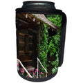 3dRose WhiteOak Photography Nature Scenes - Cabin 0065 Cabin in the woods - Can Cooler Bottle Wrap (cc_28309)