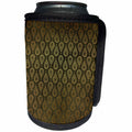 3dRose Anne Marie Baugh - Patterns - Pretty Faux Gold Art Deco Tear Drop Pattern On Green - Can Cooler Bottle Wrap (cc_283165)