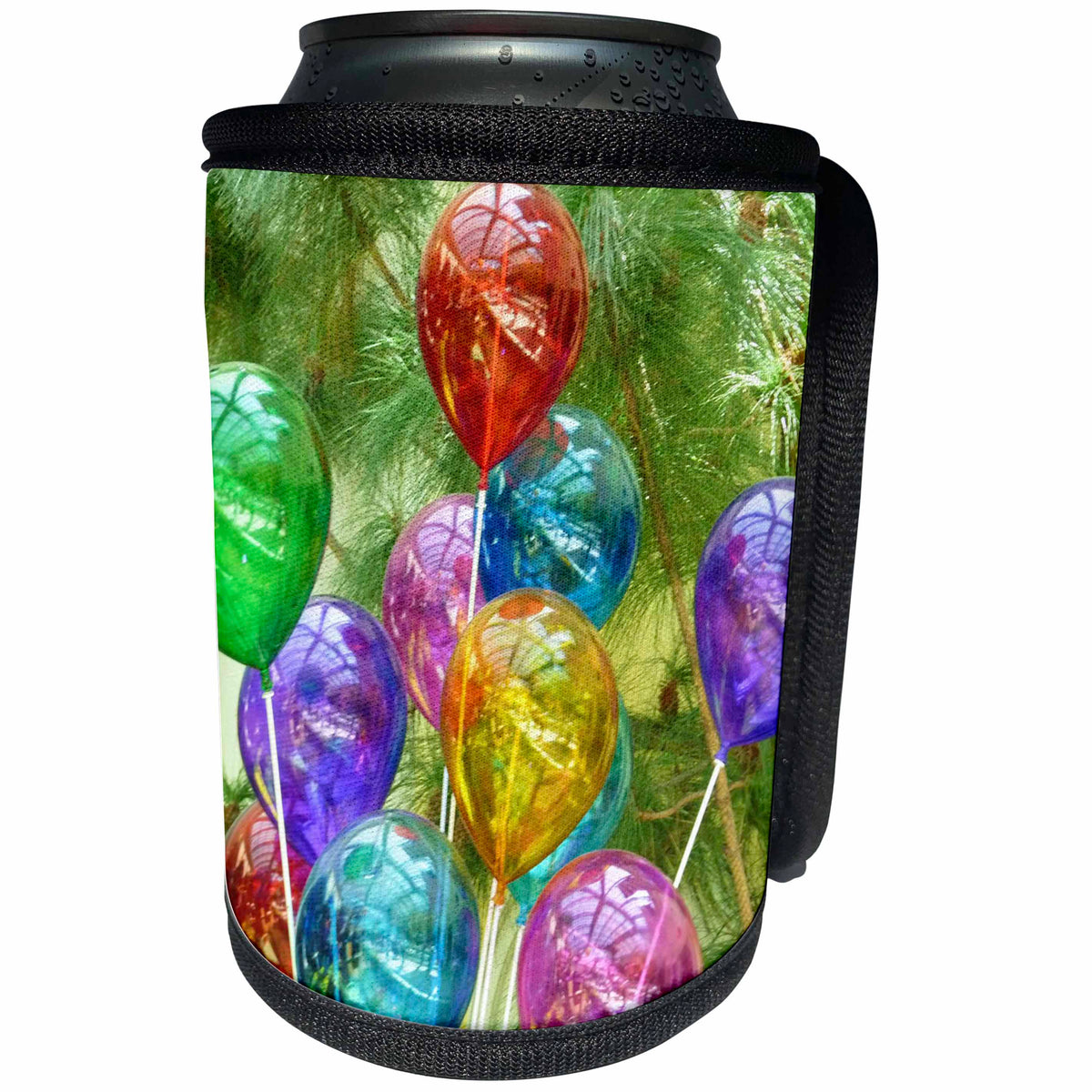 3dRose Florene Children s Art - Balloon Celebration - Can Cooler Bottle Wrap (cc_28321)