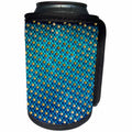 3dRose Anne Marie Baugh - Patterns - Royal Blue and Faux Gold Mermaid Scallops Pattern - Can Cooler Bottle Wrap (cc_283235)