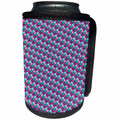 3dRose Anne Marie Baugh - Patterns - Pink, Purple, Light Blue Black Outlined Mermaid Scallops Pattern - Can Cooler Bottle Wrap (cc_283239)
