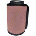 3dRose Anne Marie Baugh - Patterns - Chic Faux Gold Eiffel Towers On A Pink Background Pattern - Can Cooler Bottle Wrap (cc_283268)