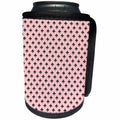3dRose Anne Marie Baugh - Patterns - Chic Black and Pink Fleur De Lis Pattern - Can Cooler Bottle Wrap (cc_283269)
