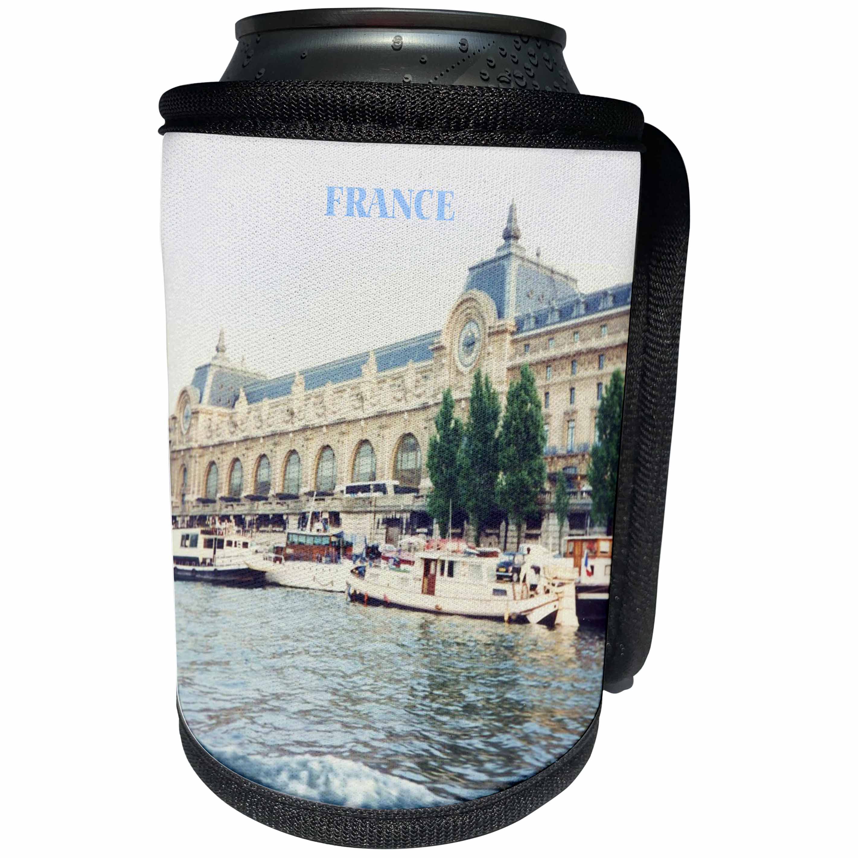 3dRose Florene France - Seine River France - Can Cooler Bottle Wrap (cc_28332)