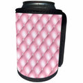 3dRose Anne Marie Baugh - Patterns - Pretty Pink Faux Printed Tufted and Faux Printed Diamond Pattern - Can Cooler Bottle Wrap (cc_283466)