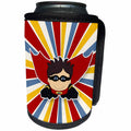 3dRose Doreen Erhardt Kids Collection - Superhero Boy in Bold Comic Style of Red Blue and Yellow - Can Cooler Bottle Wrap (cc_283474)