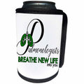 3dRose Doreen Erhardt Occupation Collection - Pulmonologists Breathe New Life Into You Occupation Word Fun - Can Cooler Bottle Wrap (cc_283478)