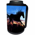 3dRose Doreen Erhardt Horses - Painted Pony is a Horse Running at Twilight in a Dreamy Effect - Can Cooler Bottle Wrap (cc_283503)