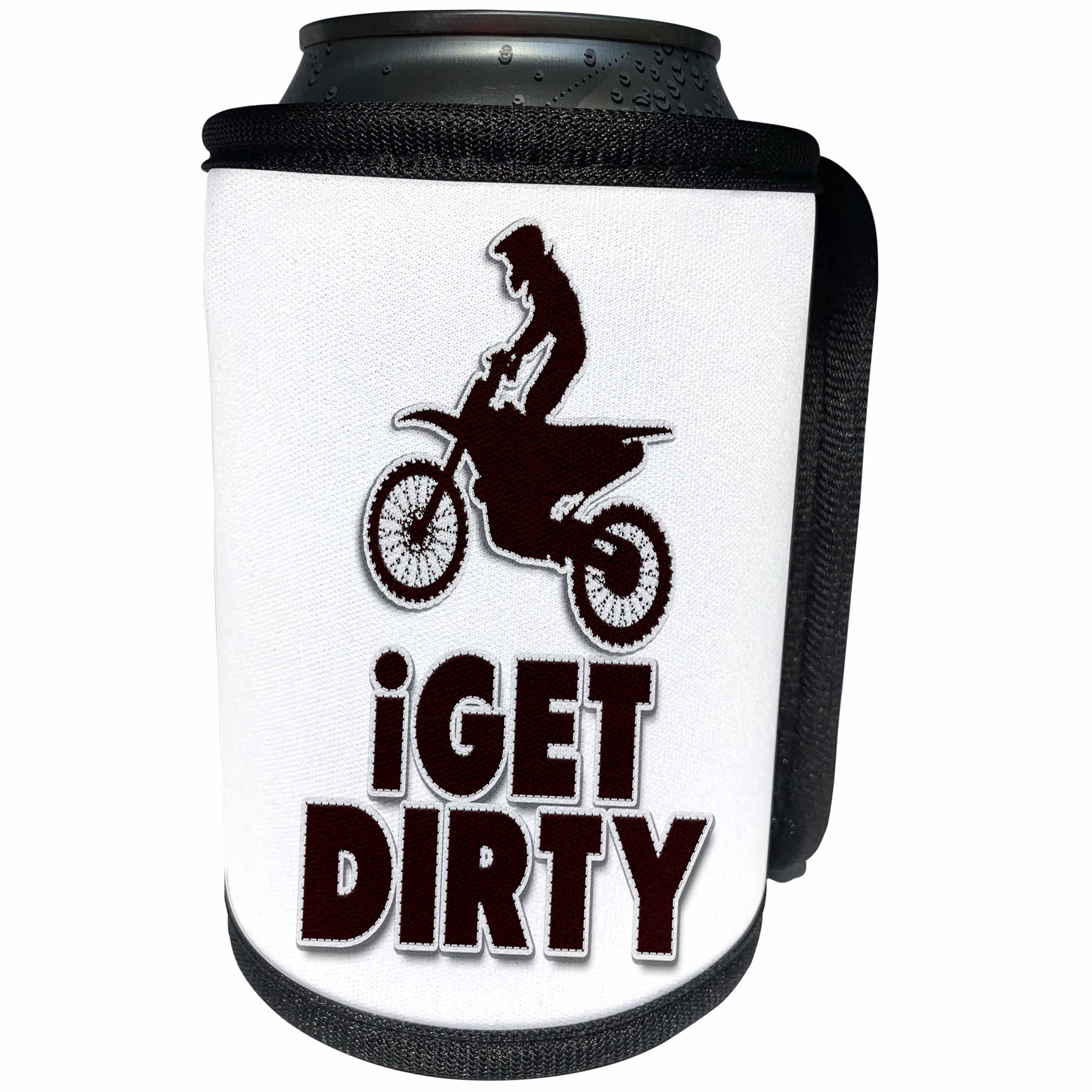 3dRose Doreen Erhardt Sports and Hobbies - I Get Dirty Dirt Bike Rider Humor for Motocross or Motorsport Fun - Can Cooler Bottle Wrap (cc_283512)
