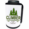 3dRose Doreen Erhardt Sports and Hobbies - Climber by Day Camper by Night Green and Brown Outdoor Humor - Can Cooler Bottle Wrap (cc_283517)