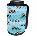3dRose Janna Salak Designs Under the Sea - Sea Otters Riding the Waves - Can Cooler Bottle Wrap (cc_283549)