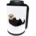 3dRose Janna Salak Designs Under the Sea - Cute Sea Otter - Can Cooler Bottle Wrap (cc_283550)