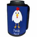 3dRose Janna Salak Designs Kids Stuff - Cute Chicken Talk Bwak Bwok Nursery Art - Can Cooler Bottle Wrap (cc_283564)