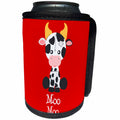 3dRose Janna Salak Designs Kids Stuff - Cute Cow Talk Moo Moo Nursery Art - Can Cooler Bottle Wrap (cc_283565)