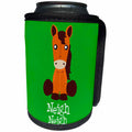 3dRose Janna Salak Designs Kids Stuff - Cute Horse Talk Neigh Neigh Nursery Art - Can Cooler Bottle Wrap (cc_283567)
