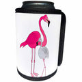 3dRose Janna Salak Designs Tropical - Flamingo Watercolor Mom and Baby - Can Cooler Bottle Wrap (cc_283576)