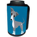 3dRose Janna Salak Designs Dogs - Italian Greyhound Cute Cartoon with Heart - Can Cooler Bottle Wrap (cc_283579)