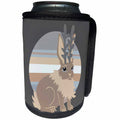 3dRose Janna Salak Designs Woodland Creatures - Planet Jackalope Funny Mythical Creature Cute Rabbit - Can Cooler Bottle Wrap (cc_283580)