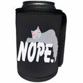3dRose Janna Salak Designs Text Art - Nope Cat - Can Cooler Bottle Wrap (cc_283587)