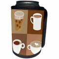 3dRose Janna Salak Designs Food and Drink - All The Coffee - Can Cooler Bottle Wrap (cc_283601)