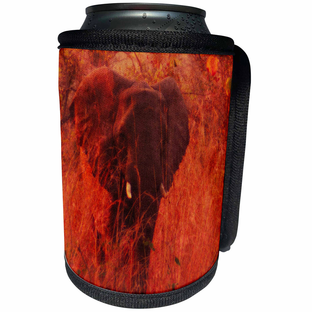 3dRose Cassie Peters Elephants - Elephant - Can Cooler Bottle Wrap (cc_283686)