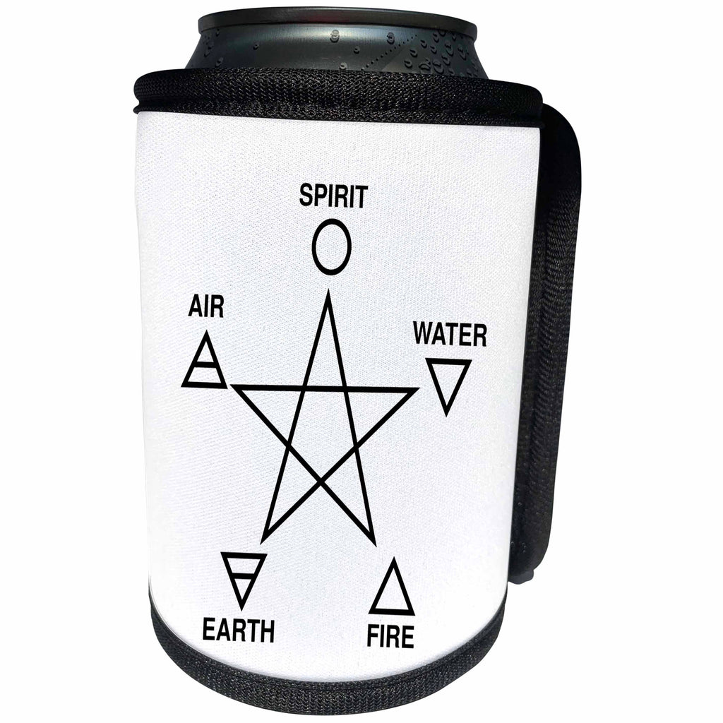 3dRose Cassie Peters Wicca - The Elements - Can Cooler Bottle Wrap (cc_283689)