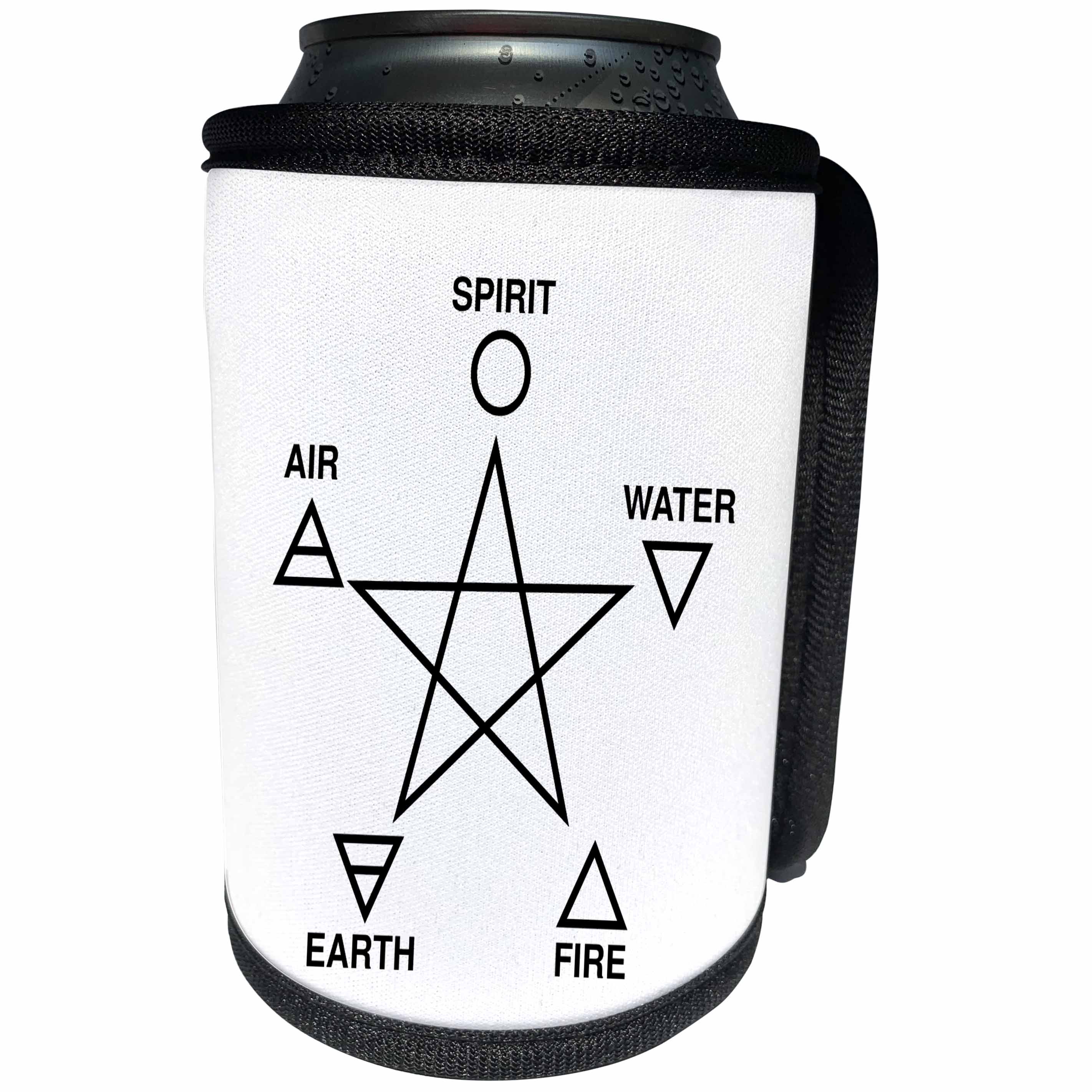 3dRose Cassie Peters Wicca - The Elements - Can Cooler Bottle Wrap (cc_283689)