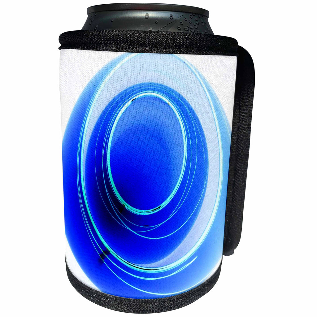 3dRose Florene Digital Contemporary - Roundy Blue - Can Cooler Bottle Wrap (cc_28373)