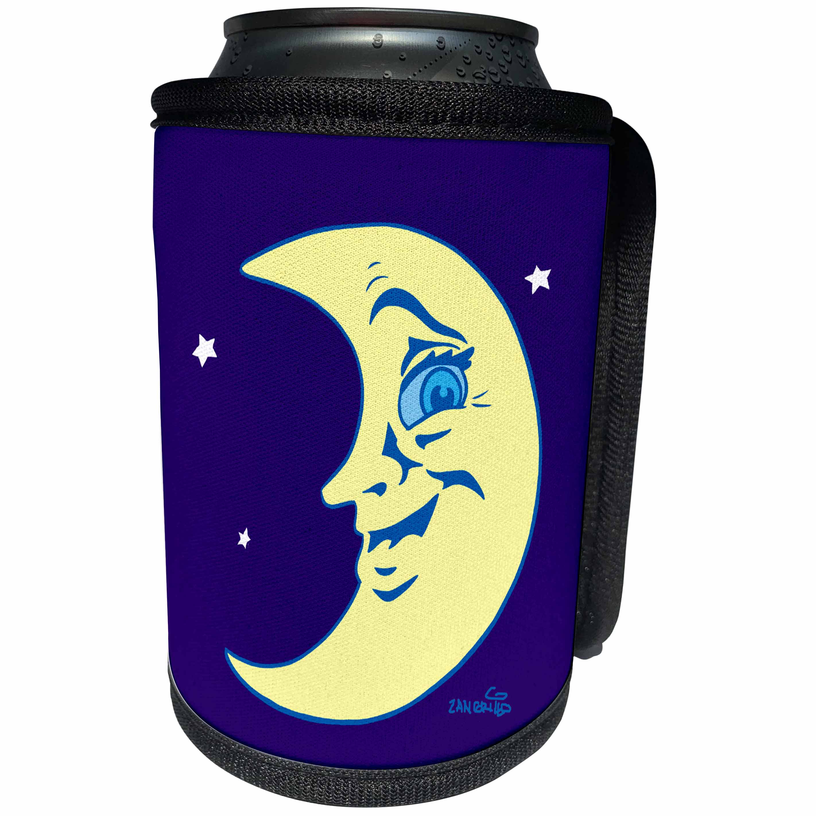 3dRose Celestial - Moon Art - Can Cooler Bottle Wrap (cc_2838)