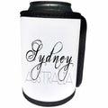 3dRose Alexis Design - Cities of the world - Cities Of The World - Sydney Australia black text on white - Can Cooler Bottle Wrap (cc_283831)