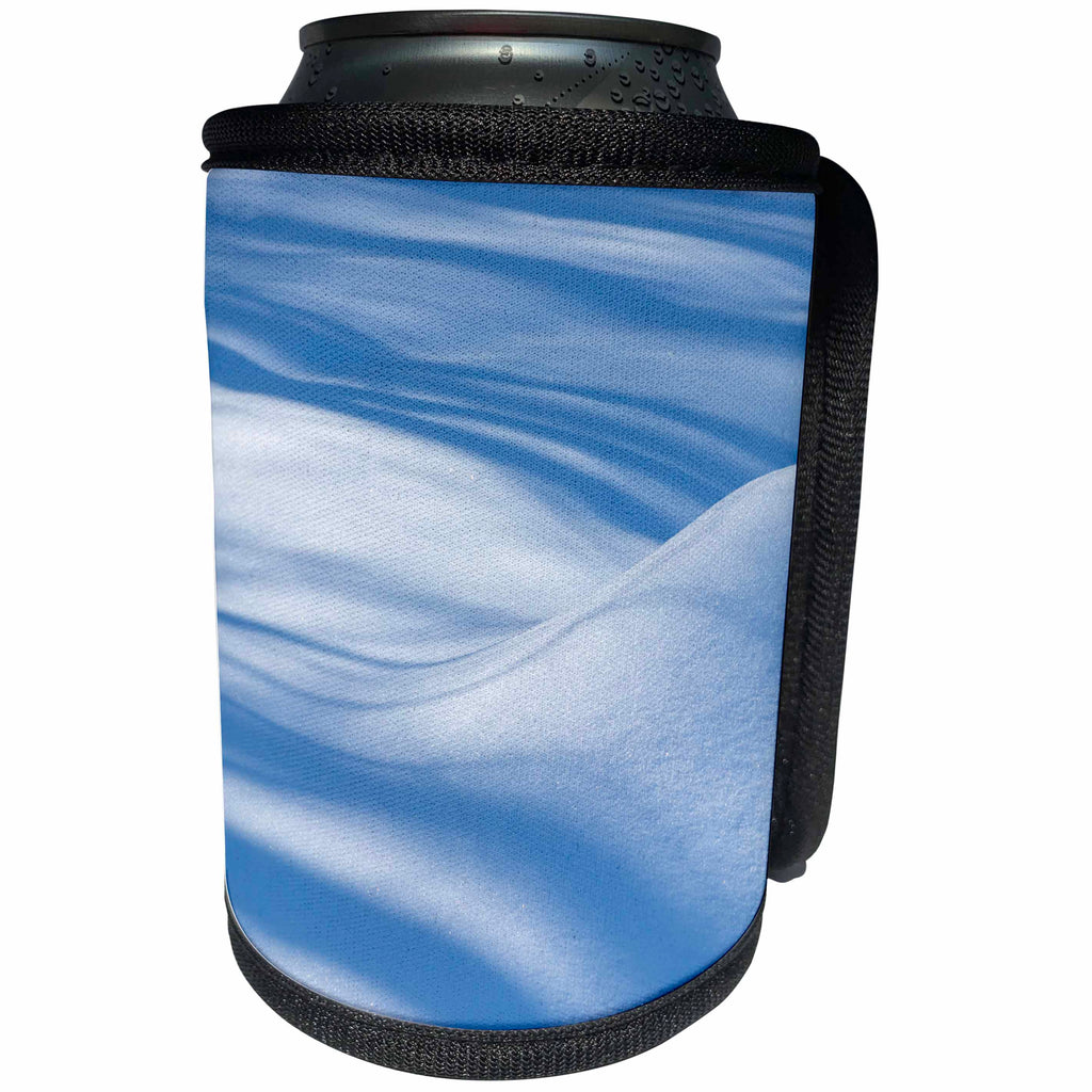 3dRose Alexis Photography - Texture Snow - Curved snowdrift and dark shadows on a snow on a cold winter day - Can Cooler Bottle Wrap (cc_283856)