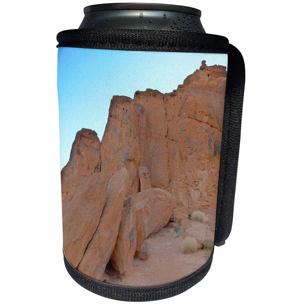 3dRose Florene Desert Landscape - In The Valley Of Fire - Can Cooler Bottle Wrap (cc_28386)