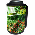 3dRose Florene Flowers - Bike and Garden - Can Cooler Bottle Wrap (cc_28387)