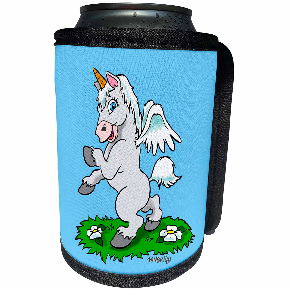 3dRose Mythical - Unicorn Art - Can Cooler Bottle Wrap (cc_2839)