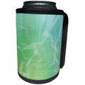 3dRose Florene Contemporary - See Thru Aqua - Can Cooler Bottle Wrap (cc_28391)