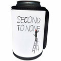 3dRose Alexis Design - Funny Worker - Funny woman worker stands on a ladder and chisels text Second to none - Can Cooler Bottle Wrap (cc_283923)