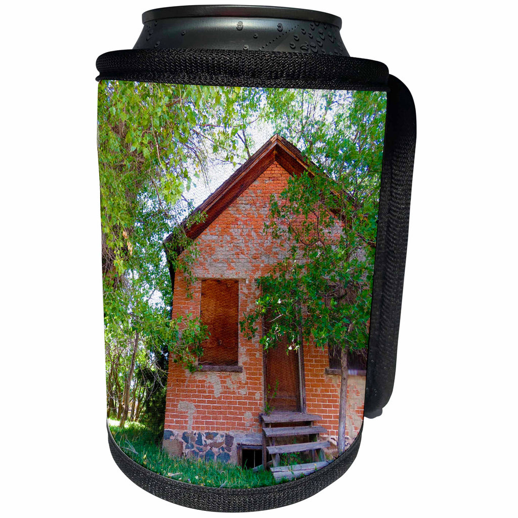3dRose Jos Fauxtographee- Ole Shack Summer - An old shack on Covington Property in Pine Valley Utah - Can Cooler Bottle Wrap (cc_284193)