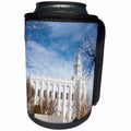 3dRose Jos Fauxtographee- Temple LDS St. George - A warm picture of the south side of the St. George Temple - Can Cooler Bottle Wrap (cc_284212)