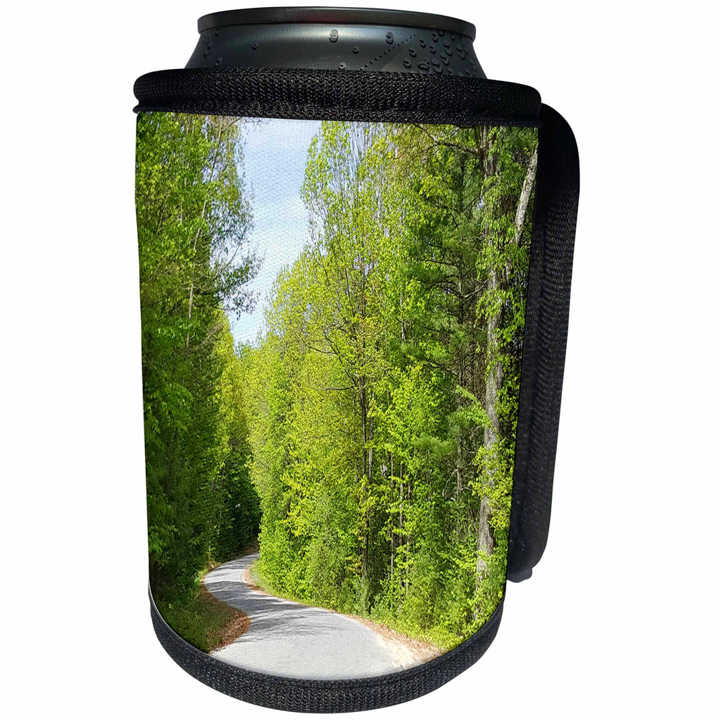 3dRose TDSwhite – Spring Seasonal Nature Photos - Winding Country Road Springtime - Can Cooler Bottle Wrap (cc_284330)
