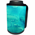 3dRose Florene Colorwash - Tealy Tye Dye - Can Cooler Bottle Wrap (cc_28434)