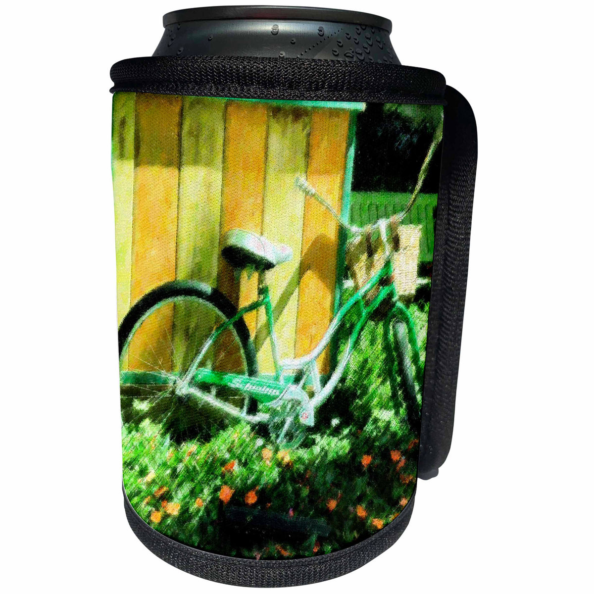 3dRose Florene Impressionism Art - Vintage Bike - Can Cooler Bottle Wrap (cc_28459)