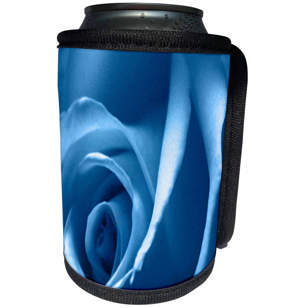 3dRose TDSwhite – Summer Seasonal Nature Photos - Floral Pretty Blue Rose - Can Cooler Bottle Wrap (cc_284596)
