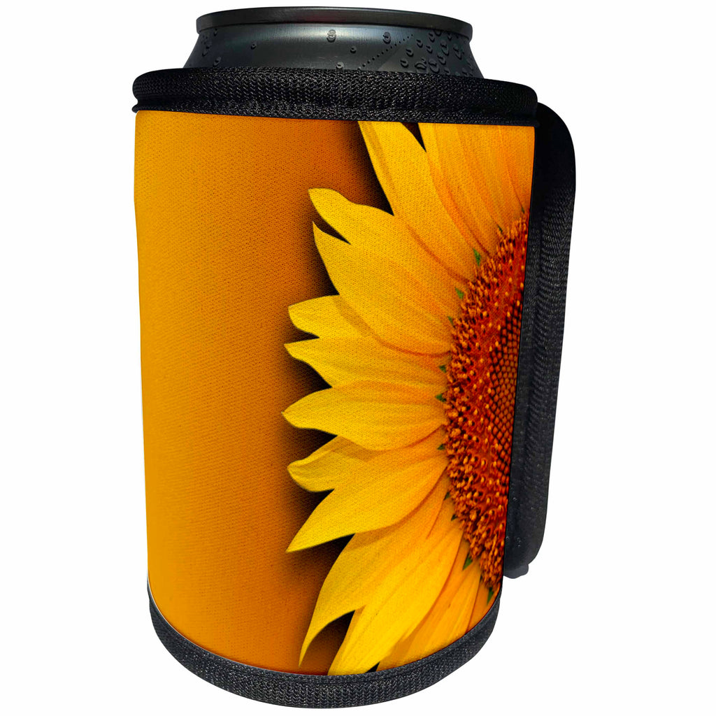 3dRose TDSwhite – Summer Seasonal Nature Photos - Floral Vibrant Sunflower - Can Cooler Bottle Wrap (cc_284605)