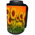 3dRose TDSwhite – Summer Seasonal Nature Photos - Floral Sunflower Field - Can Cooler Bottle Wrap (cc_284616)